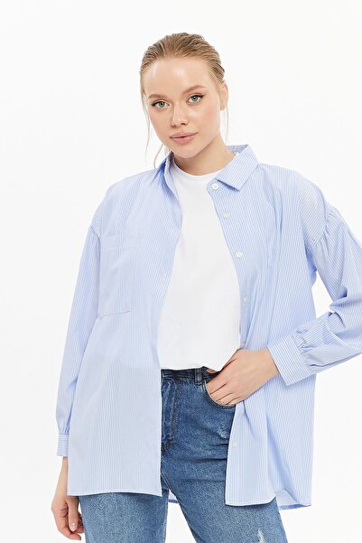 ilmek 24020 Жіноча сорочка з великими рукавами