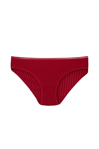 Ramior Pack of 5 Chain Stitched 100% Cotton Bikini Panties - Black Green Red White Skin