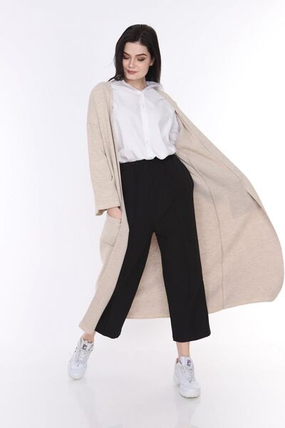 ilmek Cardigan cu decolteu în V cu mâneci kimono de piatră pentru femei 4100