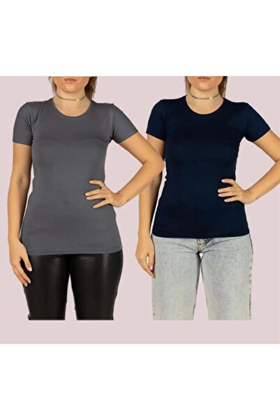 Öz klas Store Flexible Lycra γυναικείο κορμάκι - κοντό μανίκι, λαιμόκοψη, 2 πακέτο (2 τεμάχια)