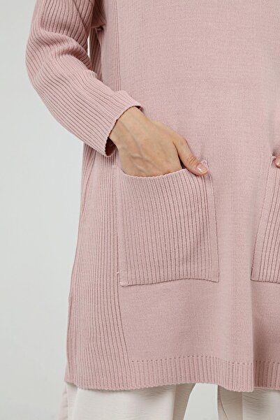 ilmek Γυναικείο Πλεκτό Hijab Μακρύ Hijab με διπλή τσέπη 4305