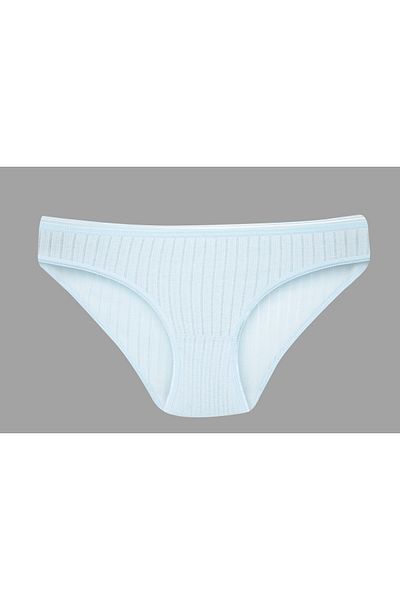 Ramior Pack of 5 Chain Stitched 100% Cotton Bikini Panties - Black Mink Blue White Skin