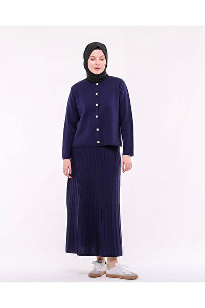 ilmek Γυναικεία Πλεκτά Φούστα Ζακέτα Σετ 23319