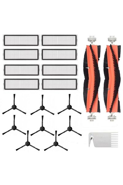 ibrush Dreame Z10 Pro 19 Piece Black Side Brush Set, Dreame Z10 Pro Compatible 19 Piece Set