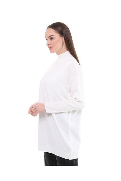 ilmek Women's Comfortable Fit Thin Knitwear Basic Sweater