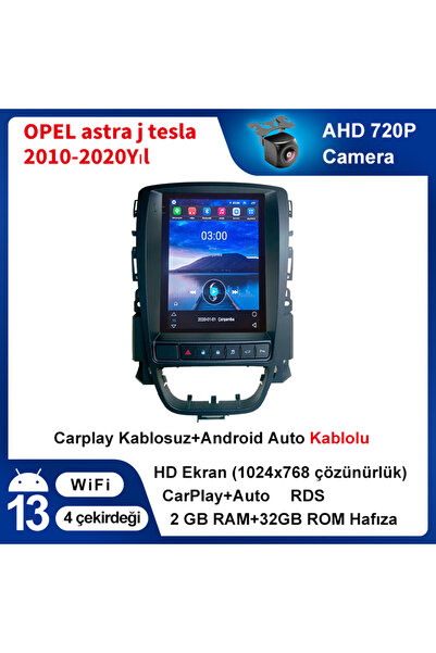 Conico OPEL Astra j Tesla 2010-2020Yıl 2GB Ram 32GB Rom Hafıza Multimedya Kab...
