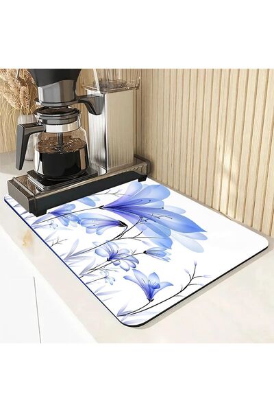 3D ELSE HALI Tezgah Üstü Bulasik Kurutma Matı Kaymaz Su Emici Kurulama Bezi Kurutma Örtüsü DSN-16