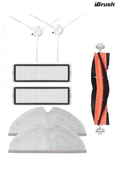 ibrush Vacuum Mop Pro 2 3d 7 piese Ultra Set cu perie laterală albă, compatibil cu Mop Pro 2 Mop Pro 2plus