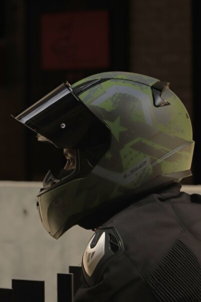 LS2 RAPID 2 THUNDER BIRDS MAT YEŞİL-SİYAH-GRİ KASK