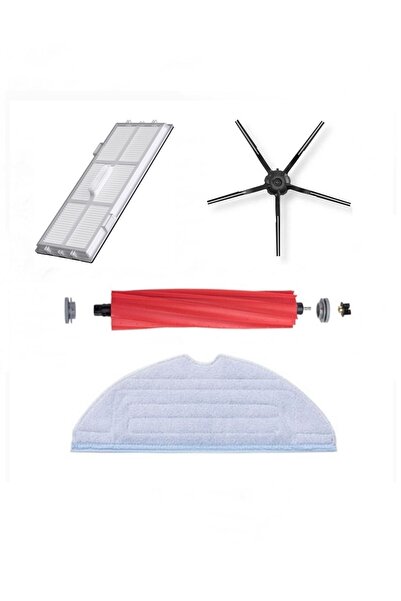 ibrush Set de 4 bucăți Roborock S7 Sonic Black cu perie laterală, set de 4 bucăți negru compatibil s7 S7 Sonic S7 Maxv