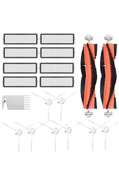 ibrush مجموعة فرش جانبية بيضاء مكونة من 19 قطعة من Dreame F9، مجموعة بيضاء مكونة من 19 قطعة متوافقة مع Dreame F9