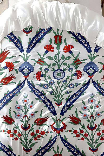 3D ELSE HALI Ottoman Tulip Patterned Cotton Satin Double Duvet Cover Set