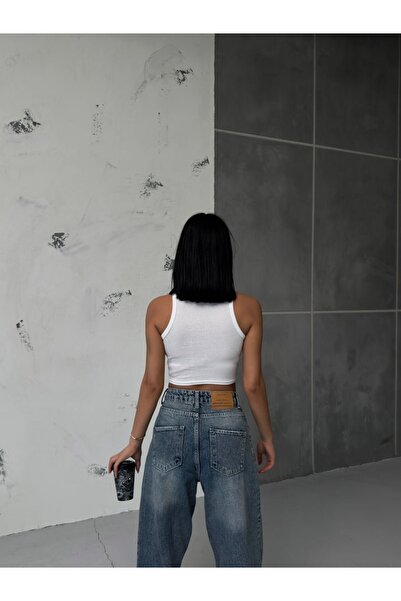 GOSSİP TEAM Y2k Heart Червона вишивка на білому комірі, кроп-топ