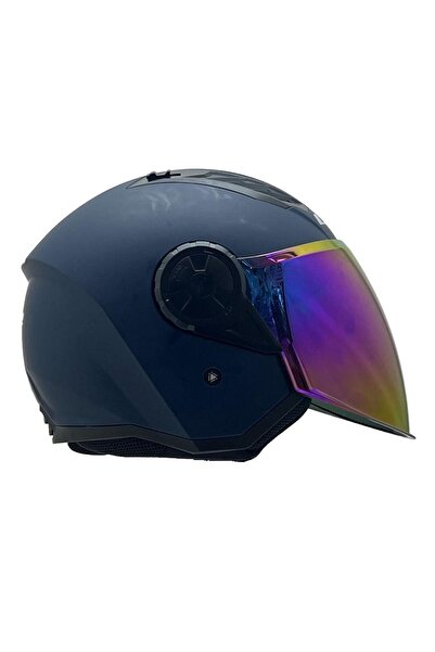 LS2 AIRFLOW 2 MAT NAVY MAVİ KASK GÖKKUŞAĞI CAM