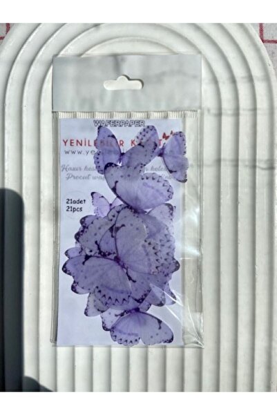 Ege Pastacılık YENİLEBİLİR KELEBEK 21 ADET MOR