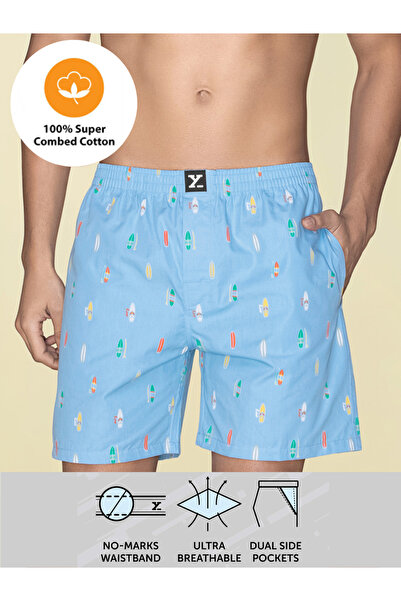 XYXX By Styli Printed Cotton Boxer Shorts with Elasticated Waistband