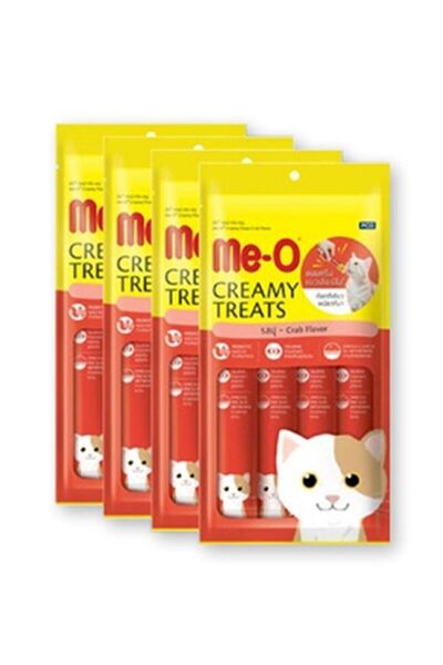 me-o Creamy Treats Yengeçli Ödül Kreması 4"lü Çubuk 60 g