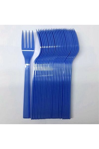 turkuaz parti Navy Blue Plastic Fork Set of 25
