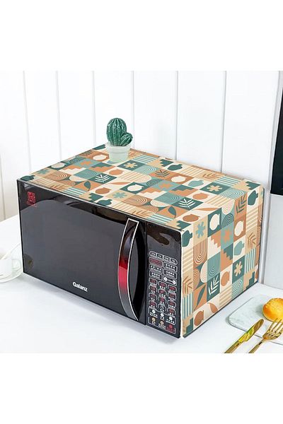 3D ELSE HALI 35x100 cm Brown Retro Patterned Decorative Oven Cover - Microwave