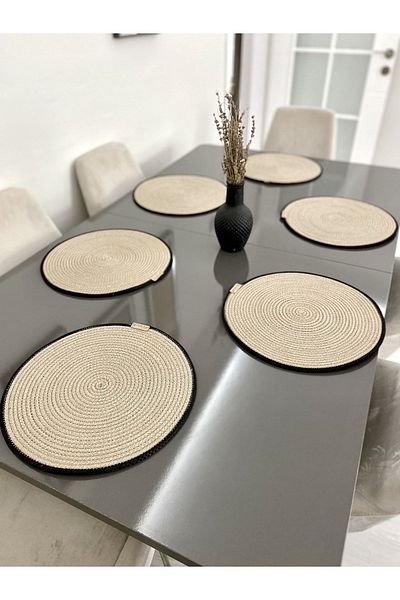 Parla Life Σετ 6 Χειροποίητων Πιάτων / Αμερικάνικο Σερβίρισμα / Χειροποίητο