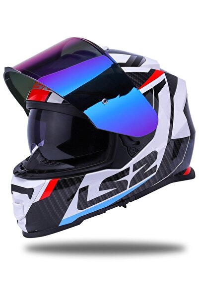 LS2 Storm 2 Racer Mavi-kırmızı Kask