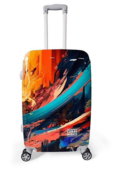 Coral High Renkli Desenli PC Orta Boy Valiz (60cm) 16817
