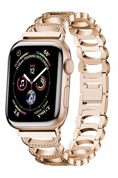 PSGT Apple Watch 2 3 4 5 6 7 8 Se 42 44 45 49 Mm Uyumlu Çelik Paslanmaz Elmas...