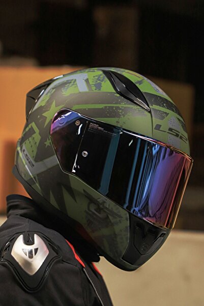 LS2 Rapıd 2 Race Thunder Bırds Mat Yeşil-siyah-gri Kask