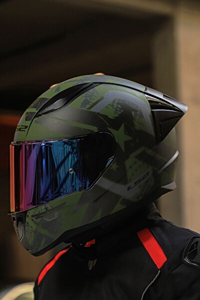 LS2 Rapıd 2 Race Thunder Bırds Mat Yeşil-siyah-gri Kask