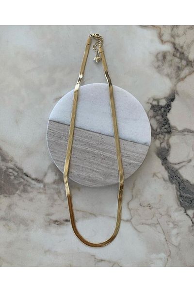 Lotus Aksesuarları Italian Chain 316 L 40+5 cm Steel Necklace