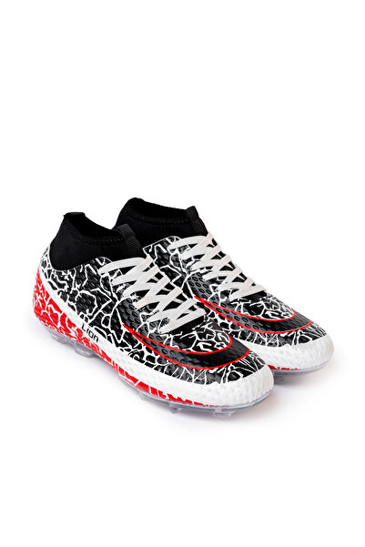 Freemax Freemax.1071 Unisex Ποδοσφαιρικά Μποτάκια - Λευκά Μαύρα, με Κάλτσες