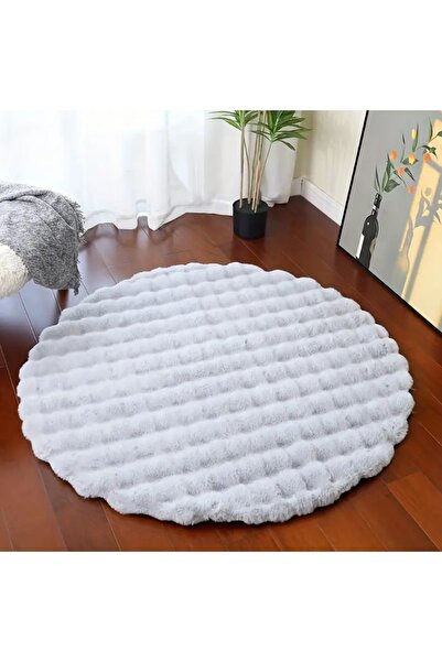 baladı home ev tekstil home collection yuvarlak tavşan peluş Tüyü halı peluş ...