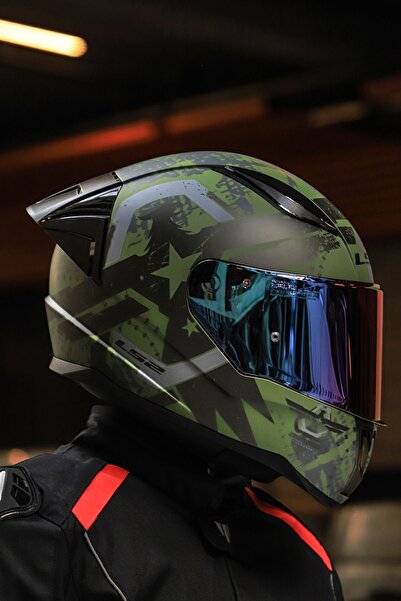 LS2 Rapıd 2 Race Thunder Bırds Mat Yeşil-siyah-gri Kask