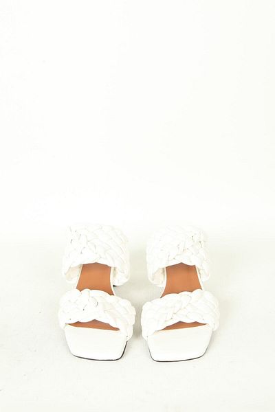 Elisse Shoes Papuci albi împletiti pentru femei