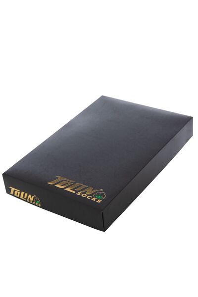 TOLIN Ανδρικό Σετ Κάλτσες Μαύρες Βαμβακερές Μποτάκια 12 τεμαχίων 10370