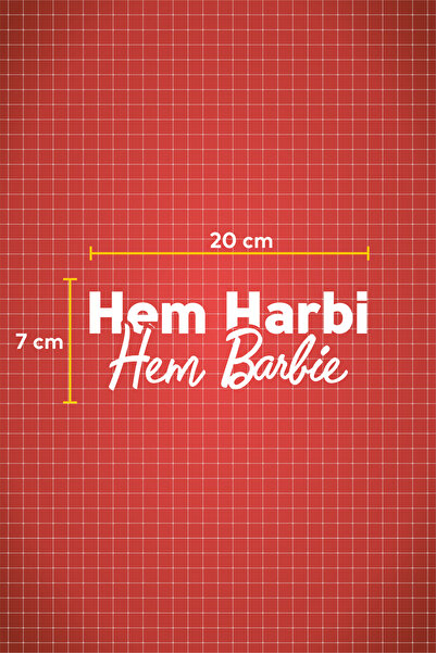 Quart Aksesuar 20 X 7 cm Both Harbi and Barbie Auto Sticker Car Glass Sticker