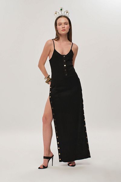 Eda Taşpınar Snap Slit Knitwear Dress No.2 Teks-00048
