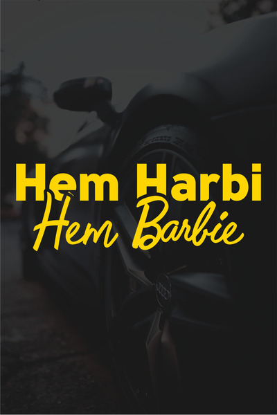 Quart Aksesuar ملصق زجاجي للسيارة مقاس 20 × 7 سم لكل من هارب وباربي