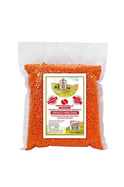 Arpacıoğlu %100 Yerli Türk Malı Kırmızı Futbol Mercimek 5kg (cilalı) (Vakumlu - 5x1kg)