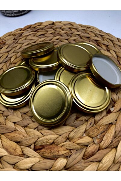 Multiamo Metal Gold Canning Jar Lid 63 Mm 20 Pieces