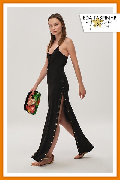 Eda Taşpınar Snap Slit Knitwear Dress No.2 Teks-00048