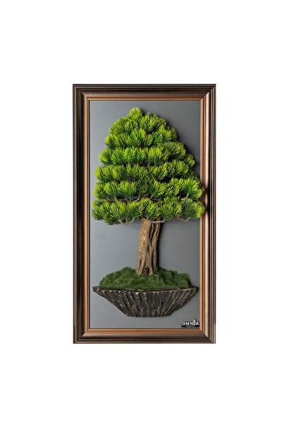 Omnia Concept Bonsai Tablaeu - 3A - Mdf Plaka Üzerinde Çerçeveli 3 Boyutlu Ya...