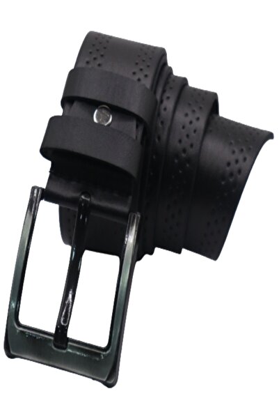 Astakos Τζιν Αθλητικό Μαύρο Κυψελωτό Σχέδιο Vegan Δερμάτινο Παντελόνι Ζώνη 4c...