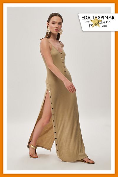 Eda Taşpınar Snap Slit Knitwear Dress no.1 TEKS-00048
