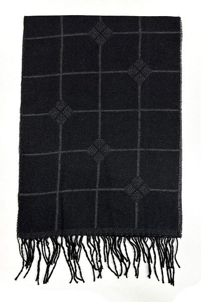 Kravatkolik Black - Smoked Square Pattern Men's Camisole K524