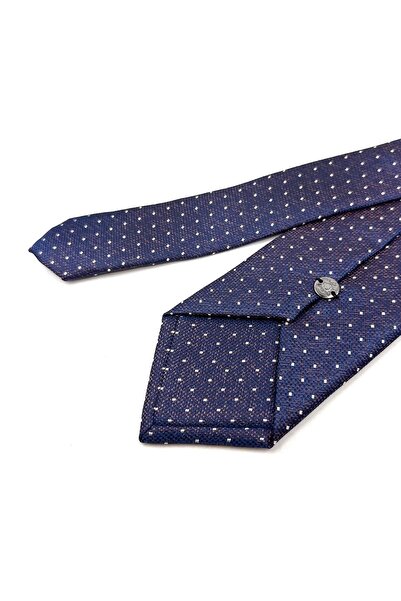 Kravatkolik Brown Dot Patterned - Batistă Classic Tie Blue KK11100