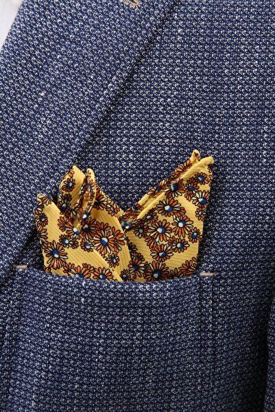 La Pescara Шовкова хусточка з жовтим принтом Sps428