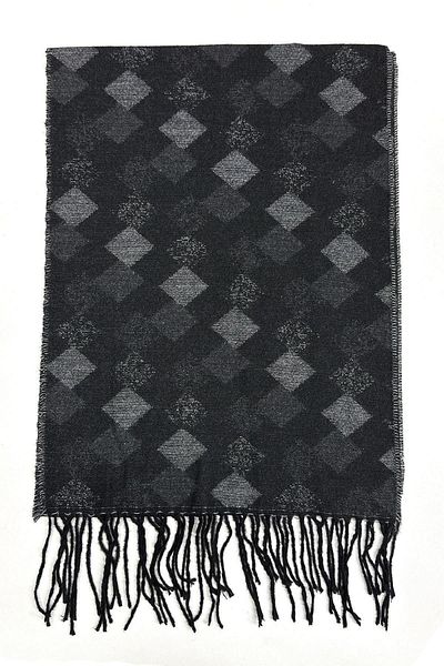Kravatkolik Black - Gray Diamond Pattern Men's Camisole K497