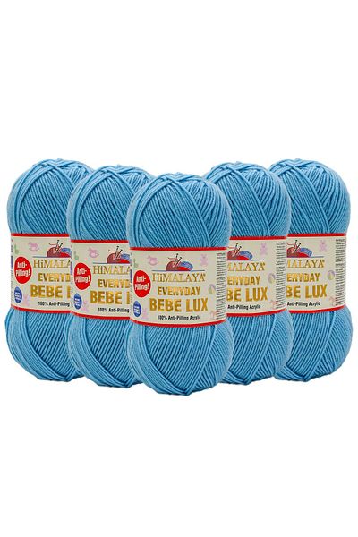 Himalaya Himalaya Everyday Bebe Lux 5 Pieces Anti Pilling Hand Knitting - 70438 Blue