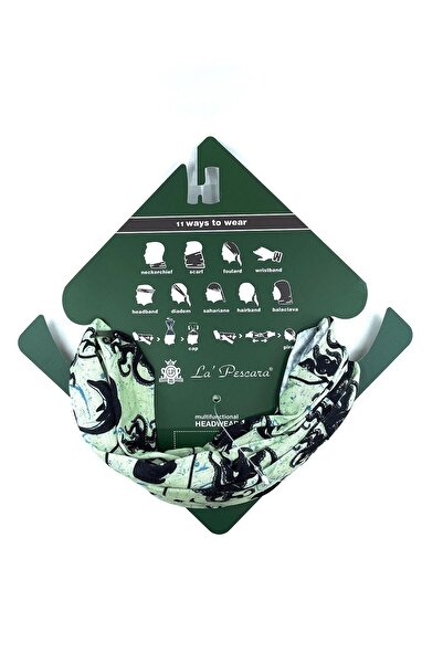 La Pescara Πράσινη μπαντάνα Dolphin & Octopus Bnd45